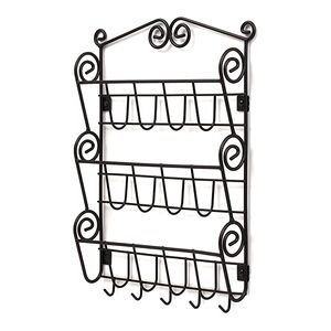 Spectrum 3-Tier Wall Mount Letter Holder Black Spectrum 3-Tier Wall Mount Letter Holder Black